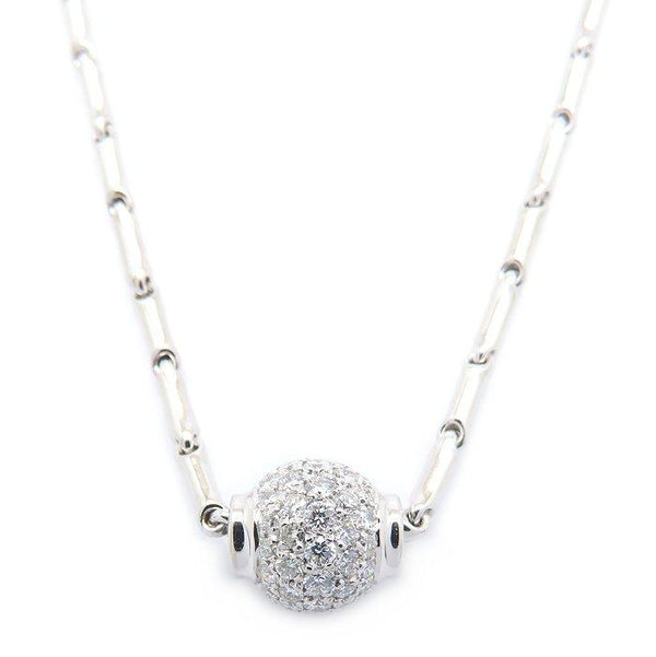 Chimento Au750 White Gold Diamond Necklace