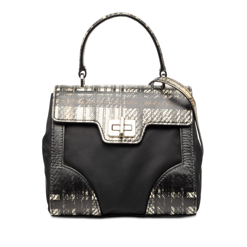 Prada 1BA014 PVC Nylon 2way Shoulder Bag