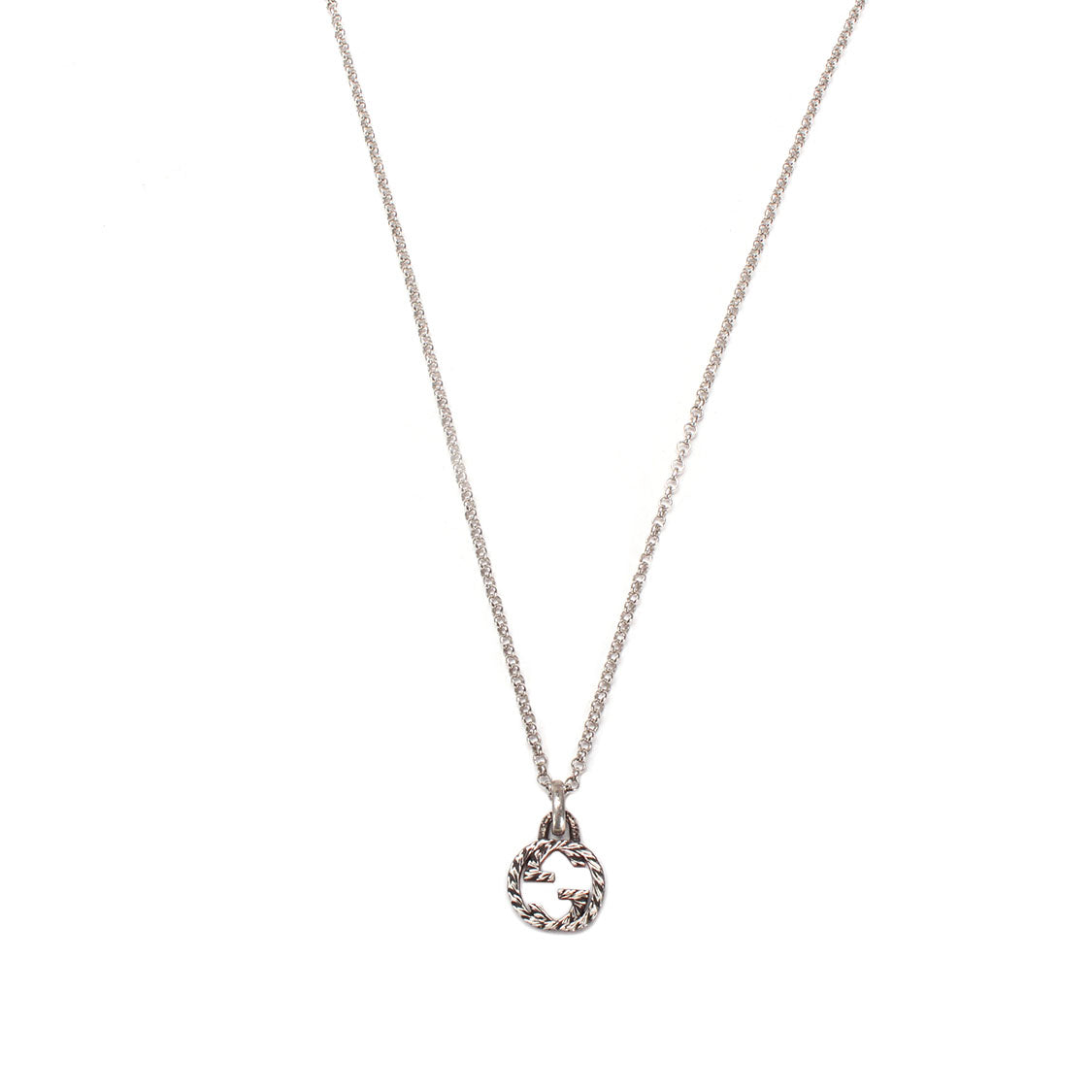 Silver Interlocking G Pendant Necklace