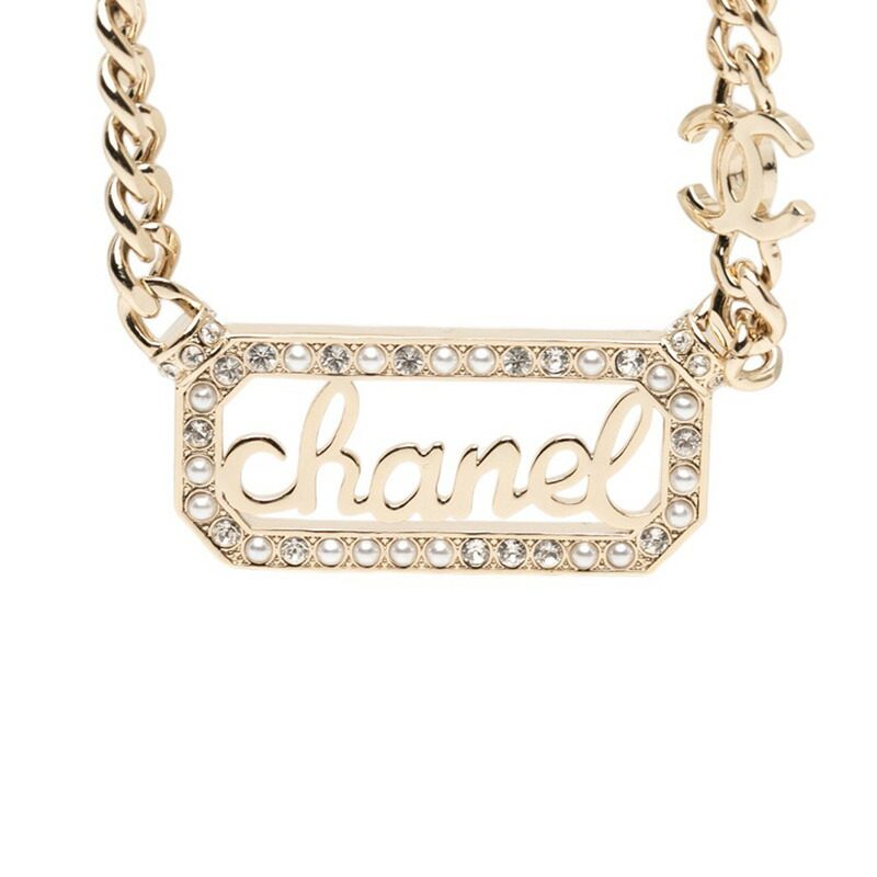 Chanel Vintage Faux Pearl Chain Necklace