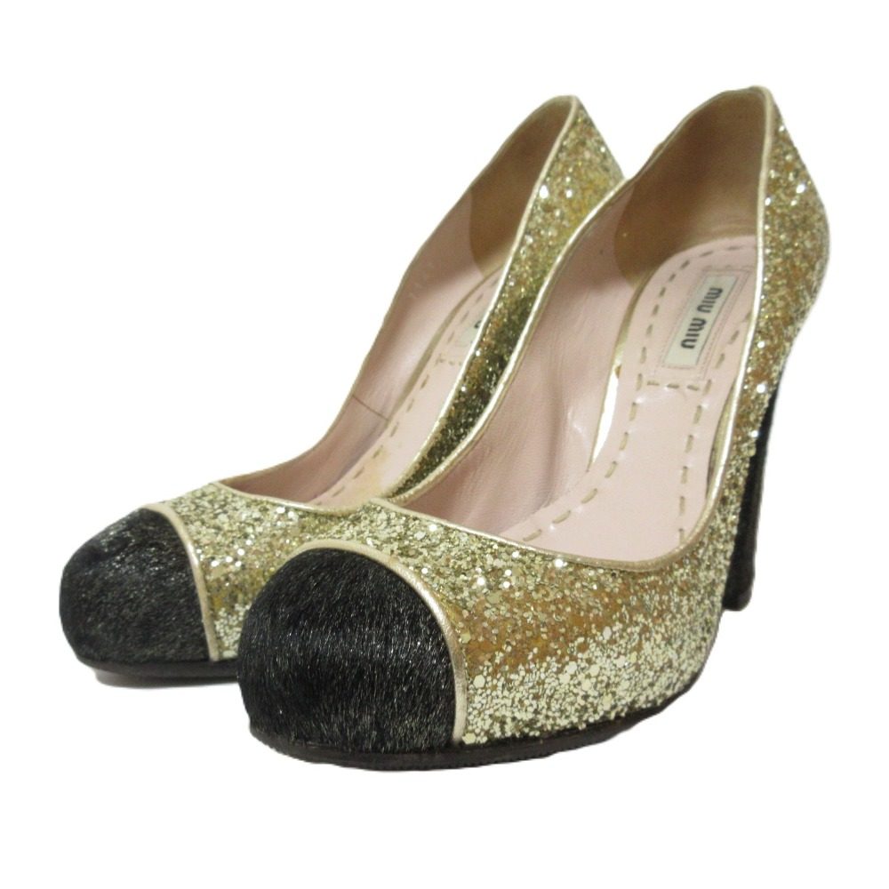 Miu Miu Glitter Haircalf Pumps