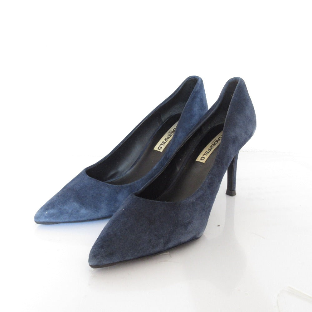 Karl Lagerfeld Suede Pointed Toe Pumps
