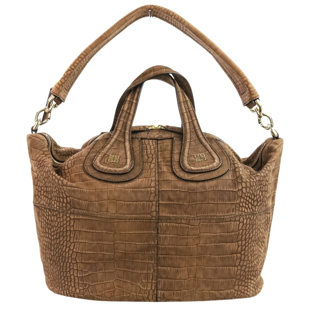 Givenchy Nightingale Croc Embossed 2way Bag