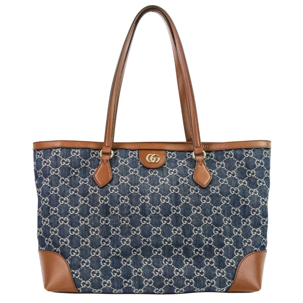 Gucci Ophidia GG Denim Medium Tote Bag