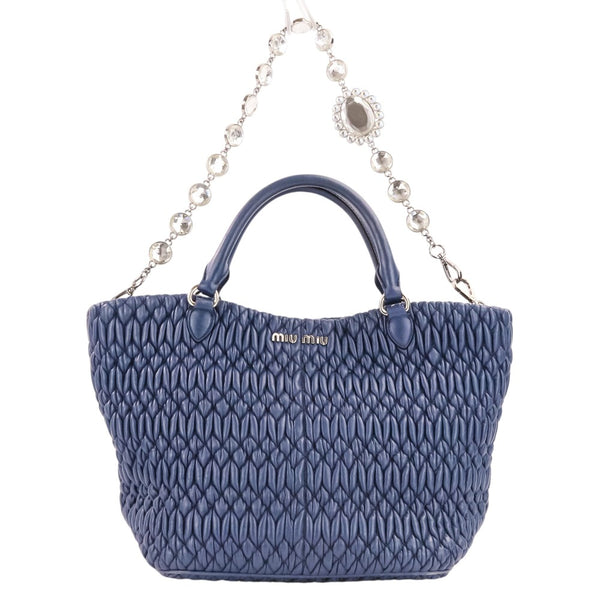 Miu Miu Matelassé Nappa Crystal 2way bag