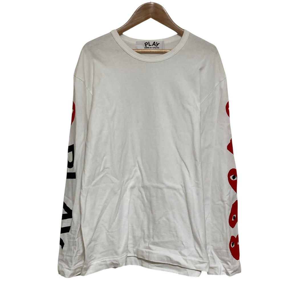 Play Comme des Garcons Heart Print Long Sleeve T Shirt