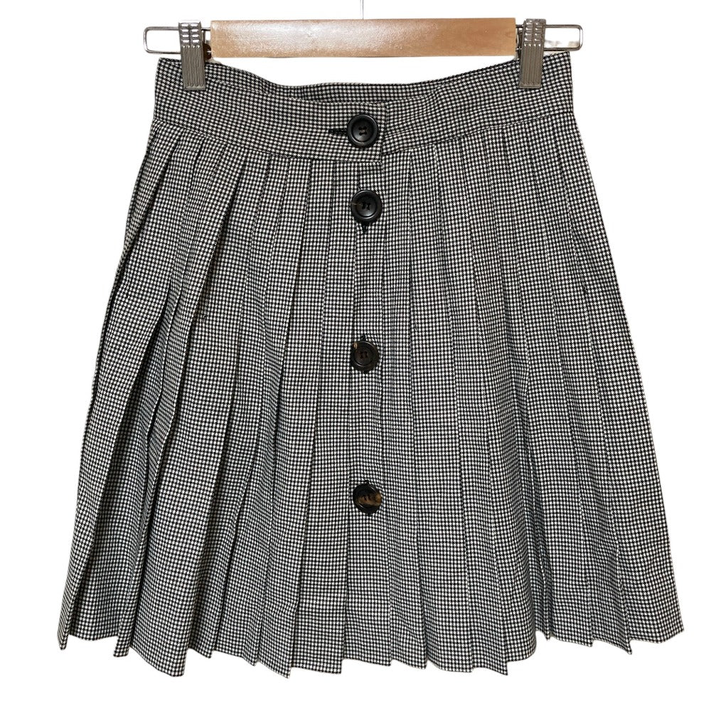 Miu Miu Houndstooth Pleated Skirt