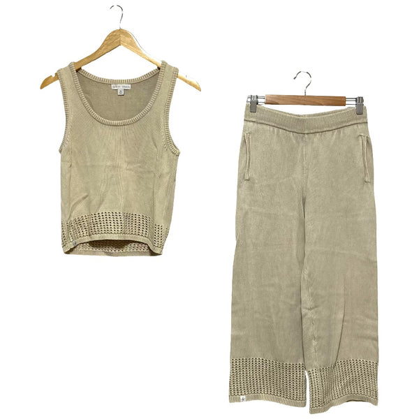 Barefoot Dreams knit sleeveless top pants setup