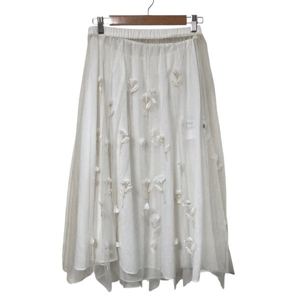 MUVEIL Flower Embroidery Tulle Skirt