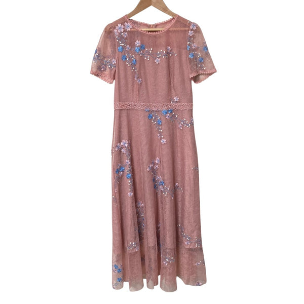 GINZA COUTURE Embroidered Tulle Dress