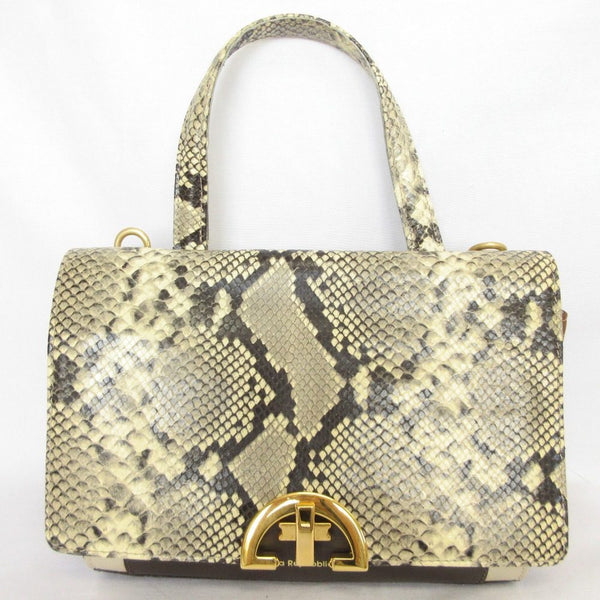 Via Repubblica Python Handbag