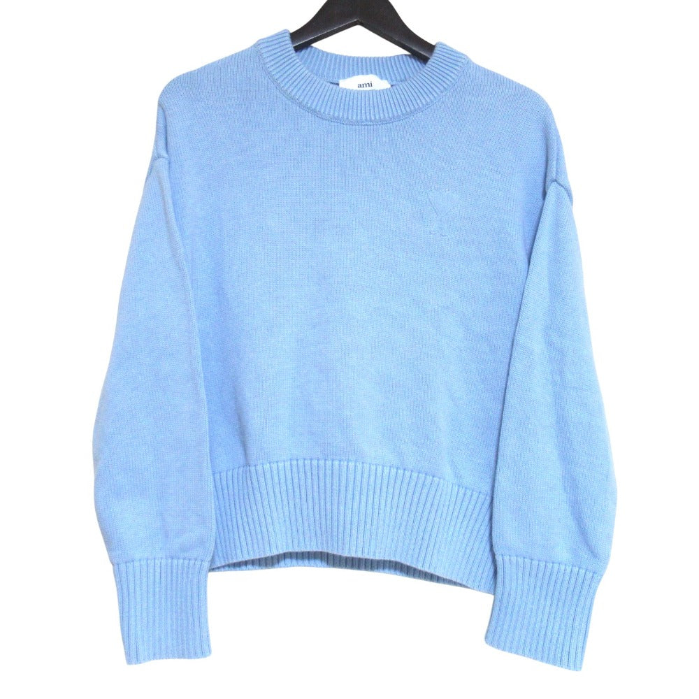 AMI PARIS Heart Embroidery Wool Sweater