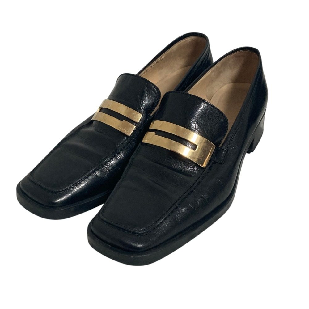 Gucci Leather Heel Loafers