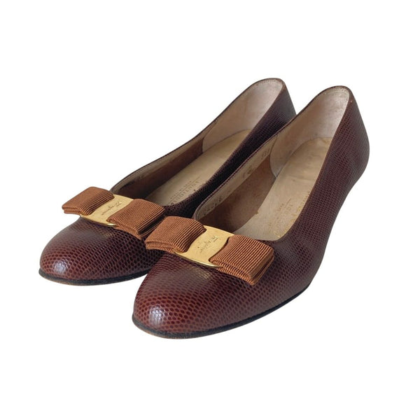 Salvatore Ferragamo Vara Leather Pumps