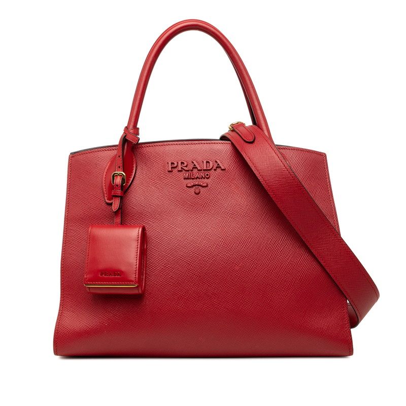 Prada Saffiano Monochrome 2way bag