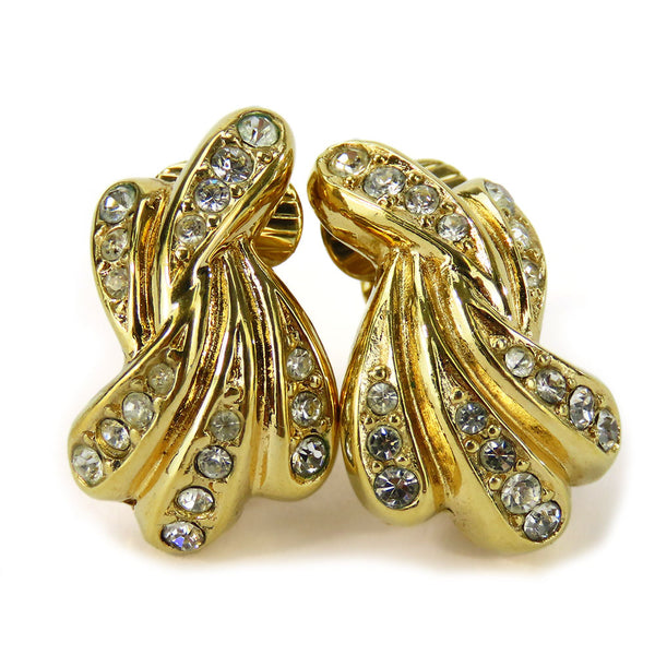 Christian Dior Gold Plated Metal Earrings