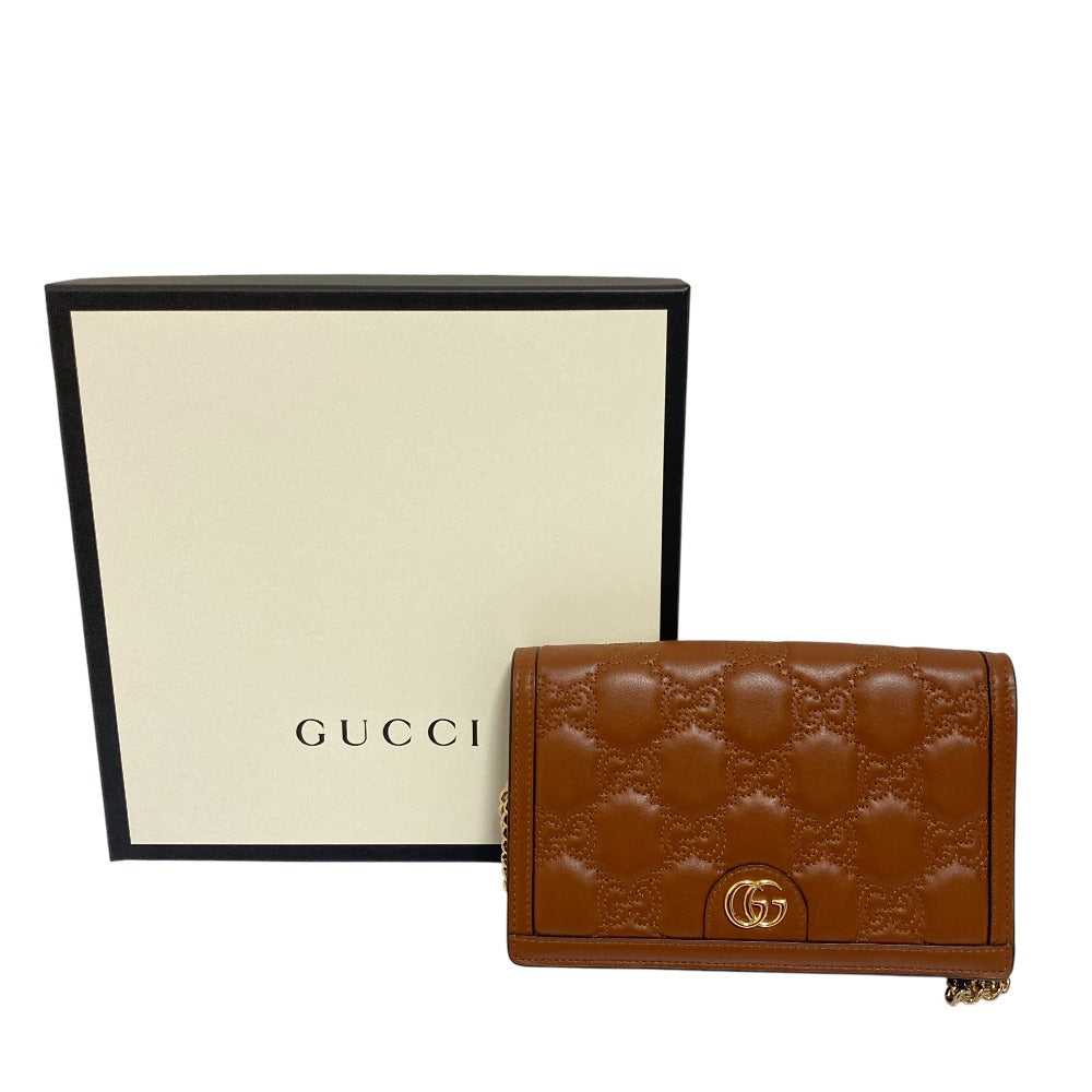 Gucci GG Matelassé Leather 2way Chain Wallet