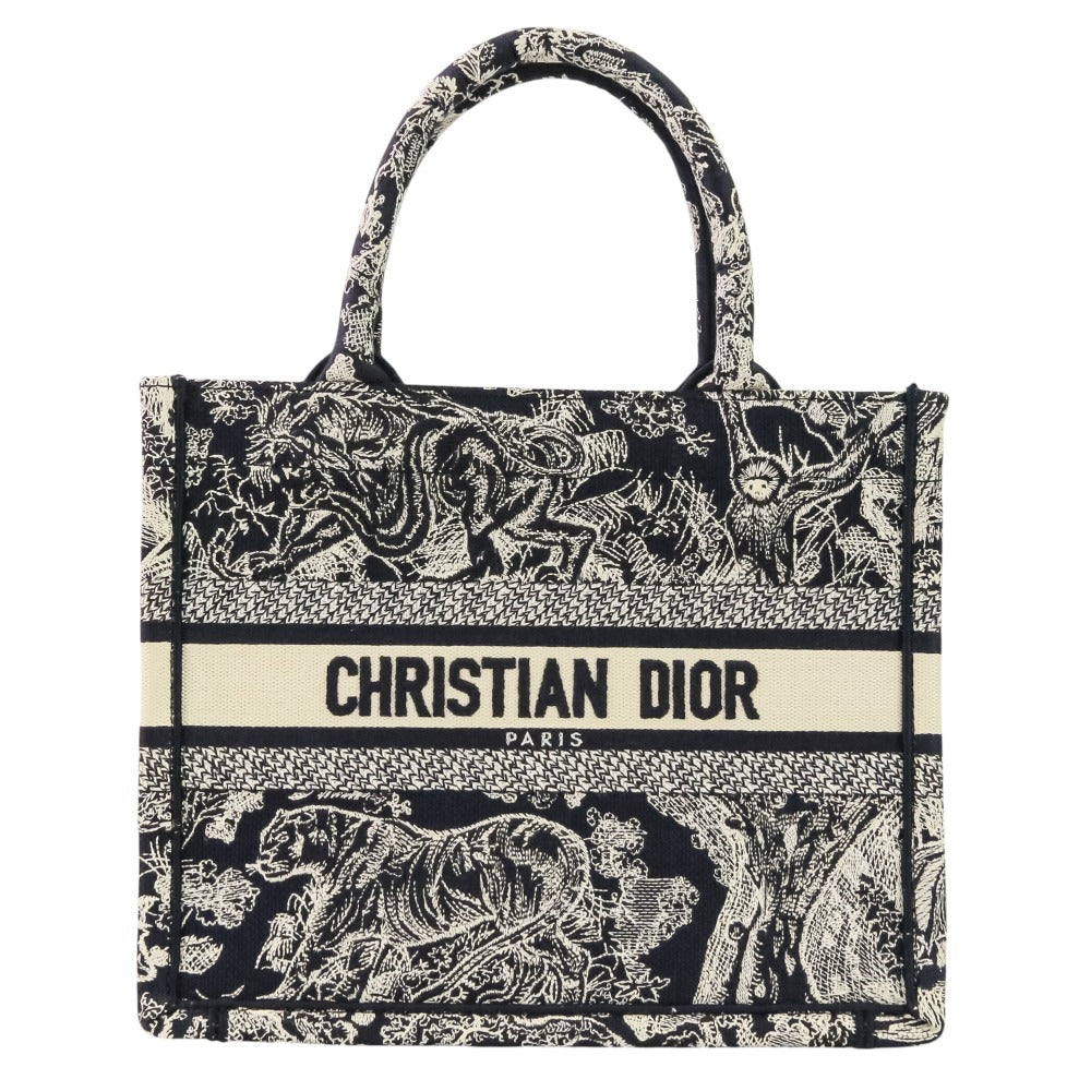 Christian Dior Toile de Jouy Book Tote Canvas Embroidery Tote Bag