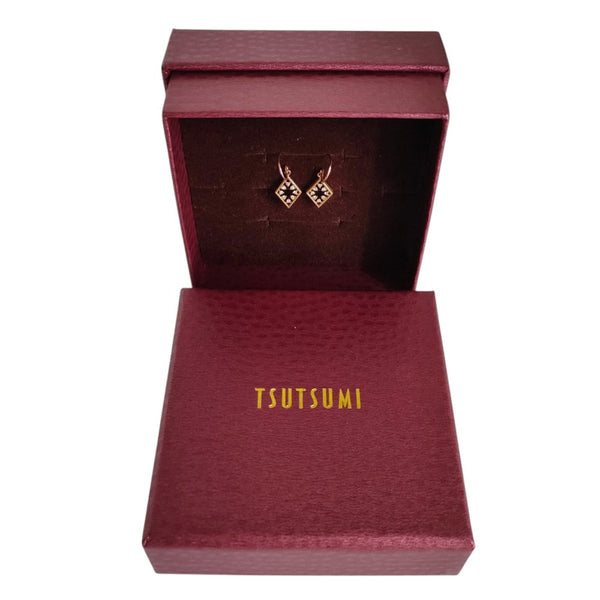 Tsutsumi K10 Diamond Rhombus Earrings