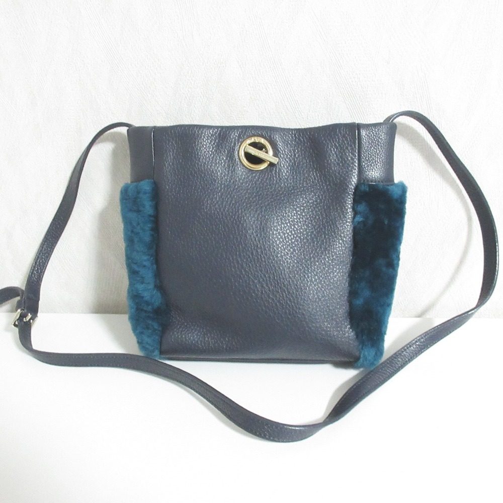 Paul Smith Leather Fur Shoulder Bag