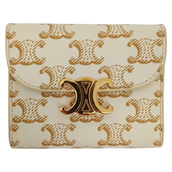 Celine Small Triomphe Canvas Trifold Wallet