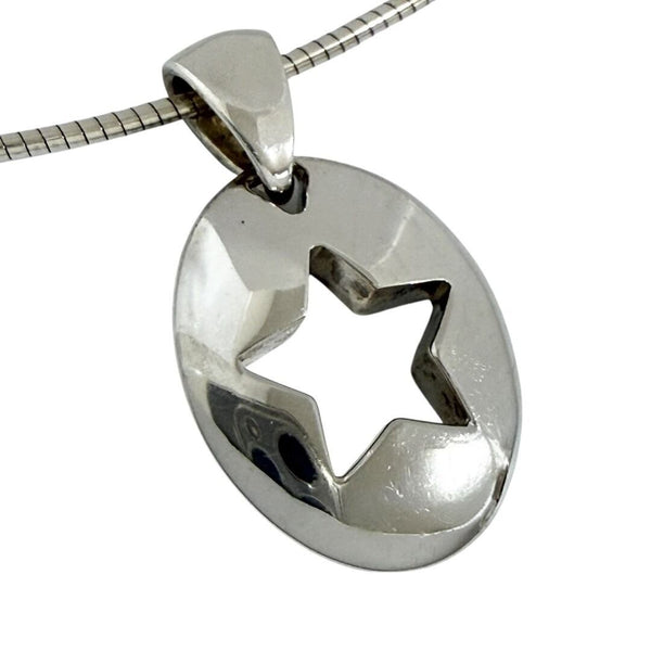 Tiffany & Co. Open Star Silver Necklace