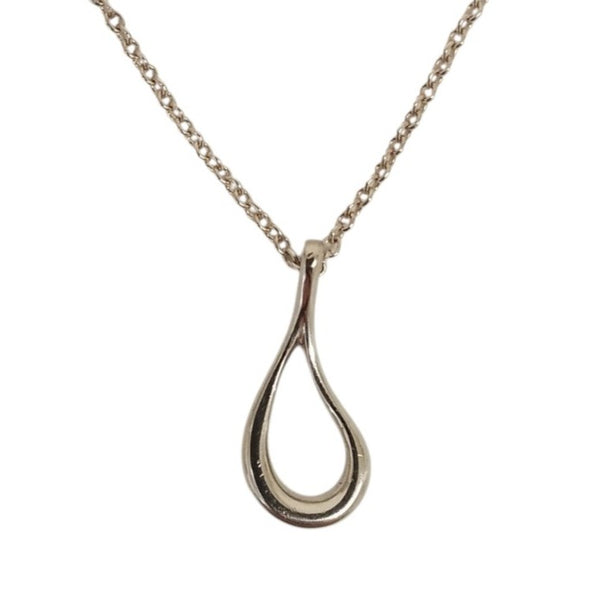 Tiffany&Co. Open Teardrop Silver Necklace