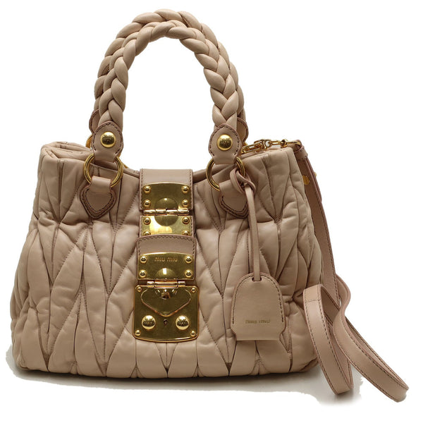 Miu Miu Matelasse Leather Handbag