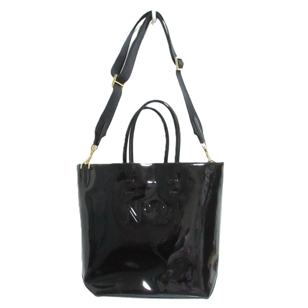 N°21 Patent Embossed Shoulder Bag