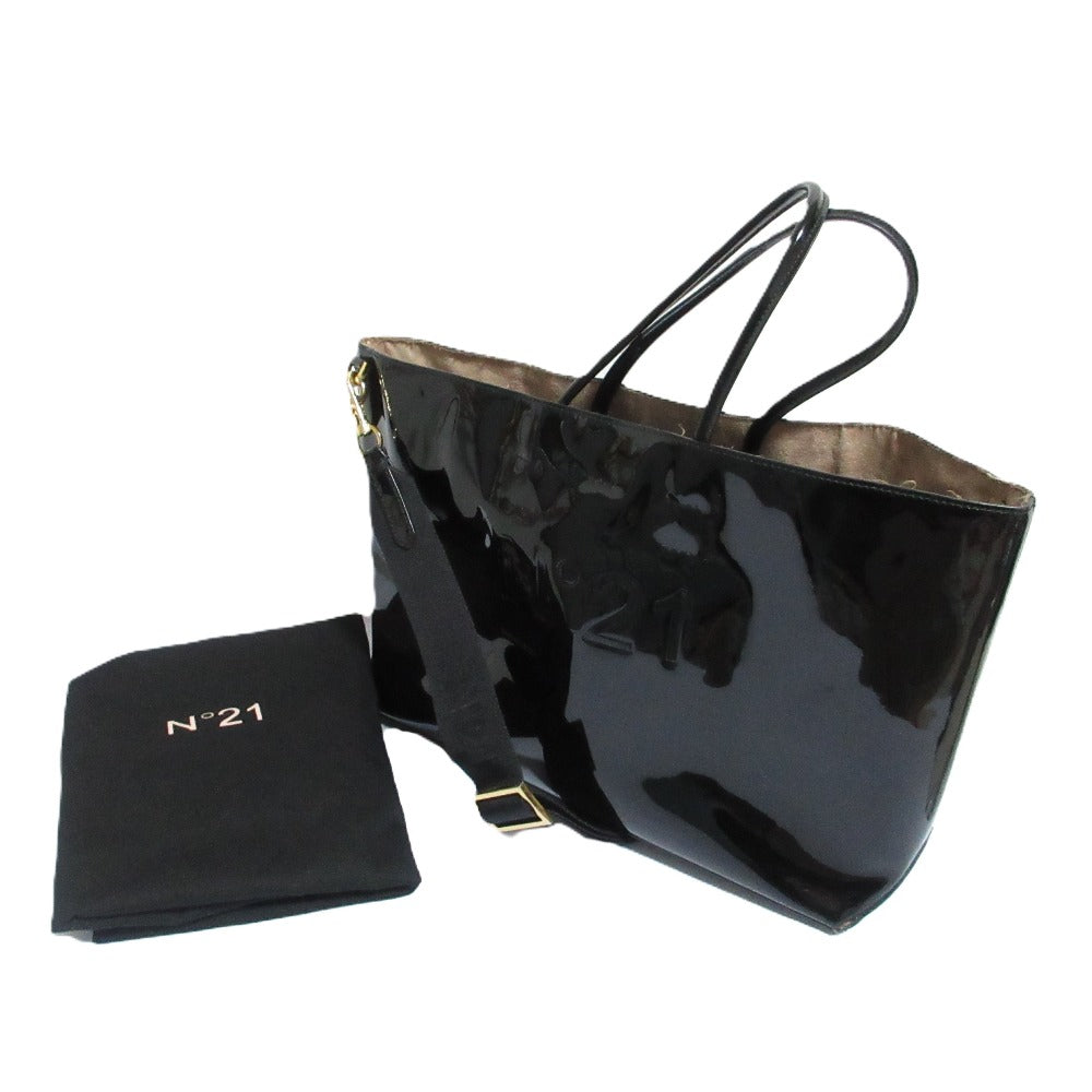N21 Enamel Embossed Logo Shoulder Bag