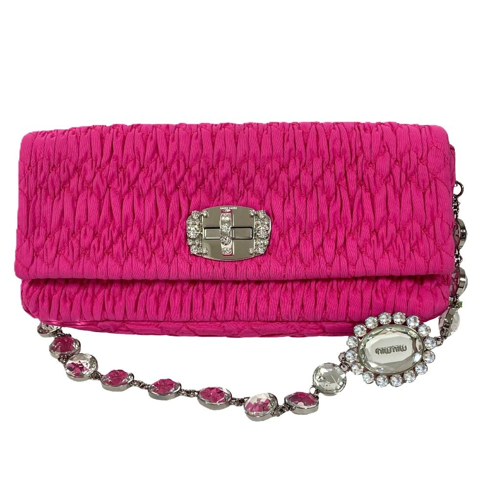 Miu Miu Nappa Matelasse Crystal 2way Shoulder Bag