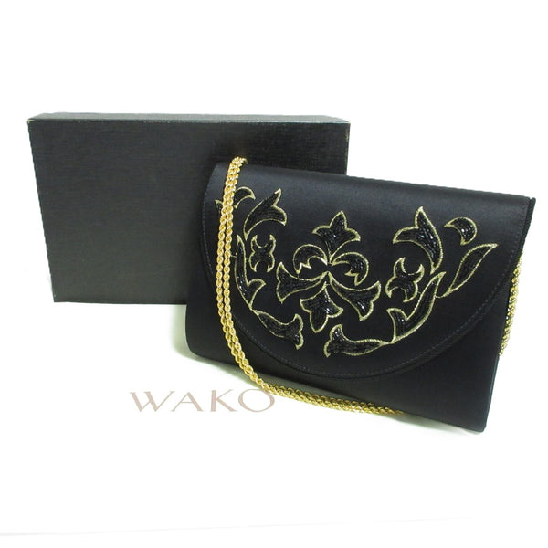 WAKO Embroidered 2way Chain Shoulder Bag Clutch