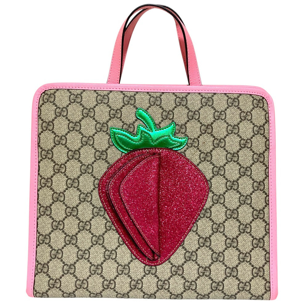 Gucci Children GG Supreme 3D Strawberry Tote Bag