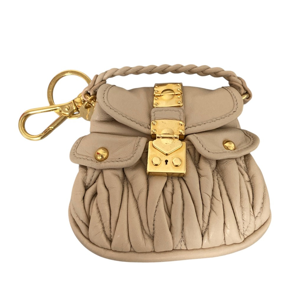 Miu Miu Matelassé bag charm key holder