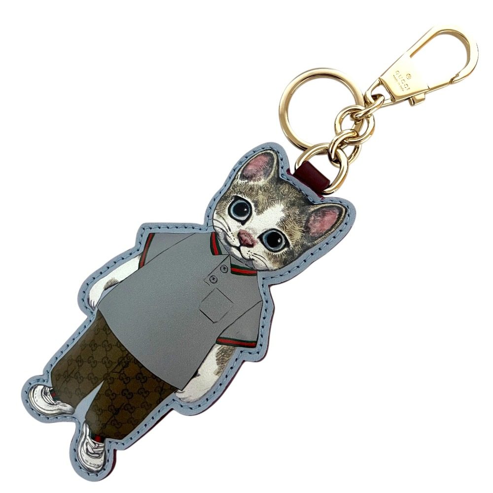 Gucci Boris Cat GG Supreme Bag Charm Key Holder