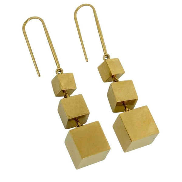 Celine Cube Drop Earrings