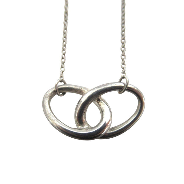 Tiffany&Co Elsa Peretti 925 Silver Double Loop Necklace