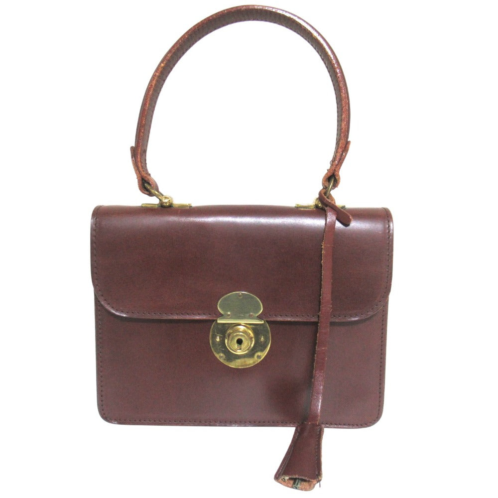 J&M Davidson Bridle Leather Flap Handbag