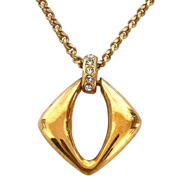 Yves Saint Laurent vintage square pendant necklace