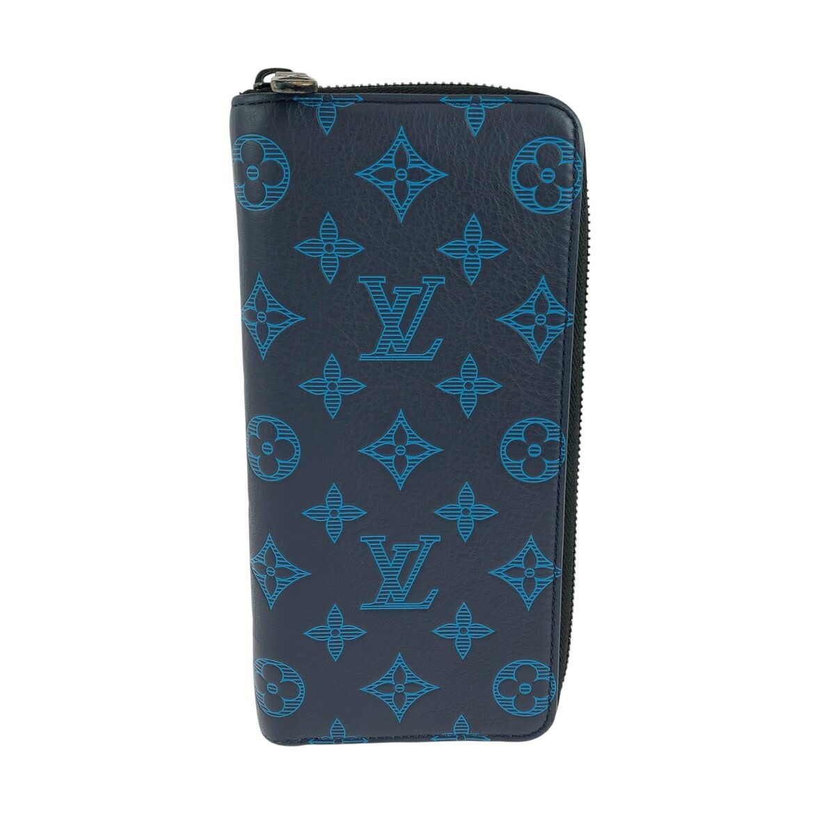 Louis Vuitton Zippy Wallet Vertical Monogram Shadow Calfskin Long Wallet