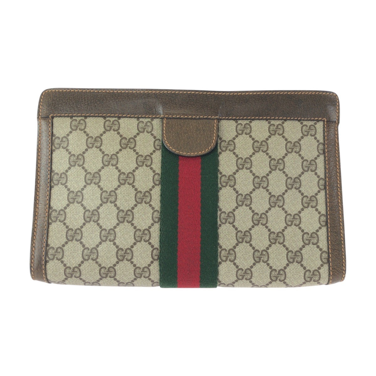 Gucci GG Plus Leather Clutch Bag