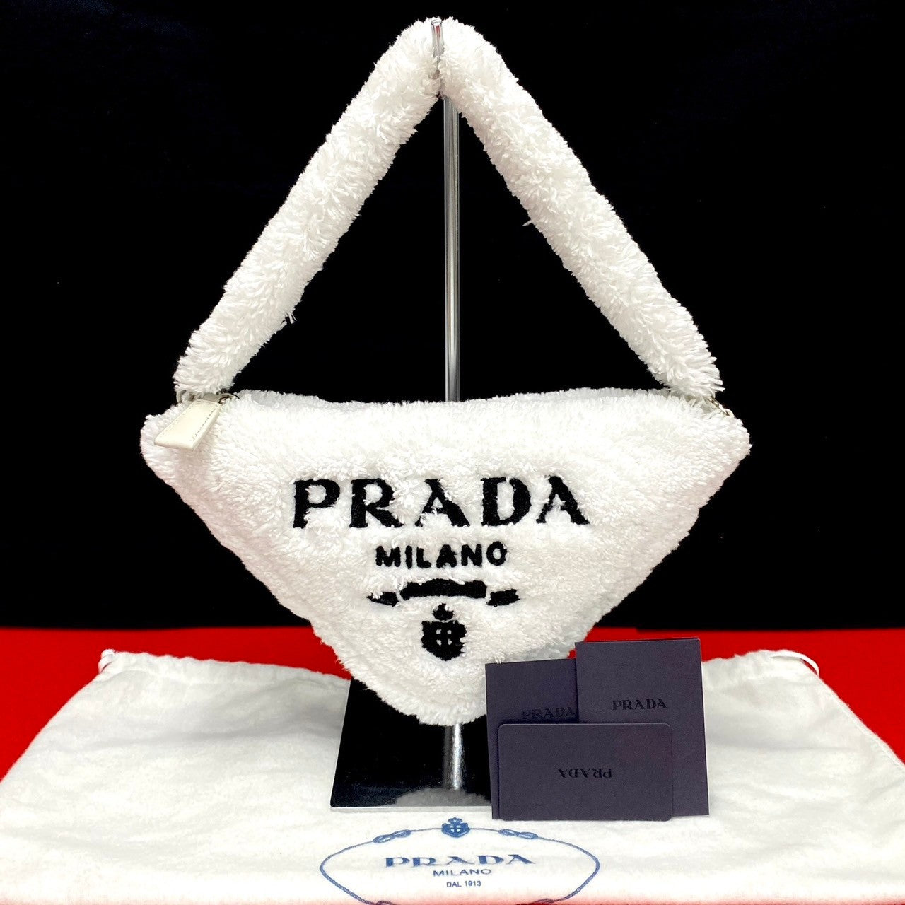 Prada Triangle Terrycloth Handbag
