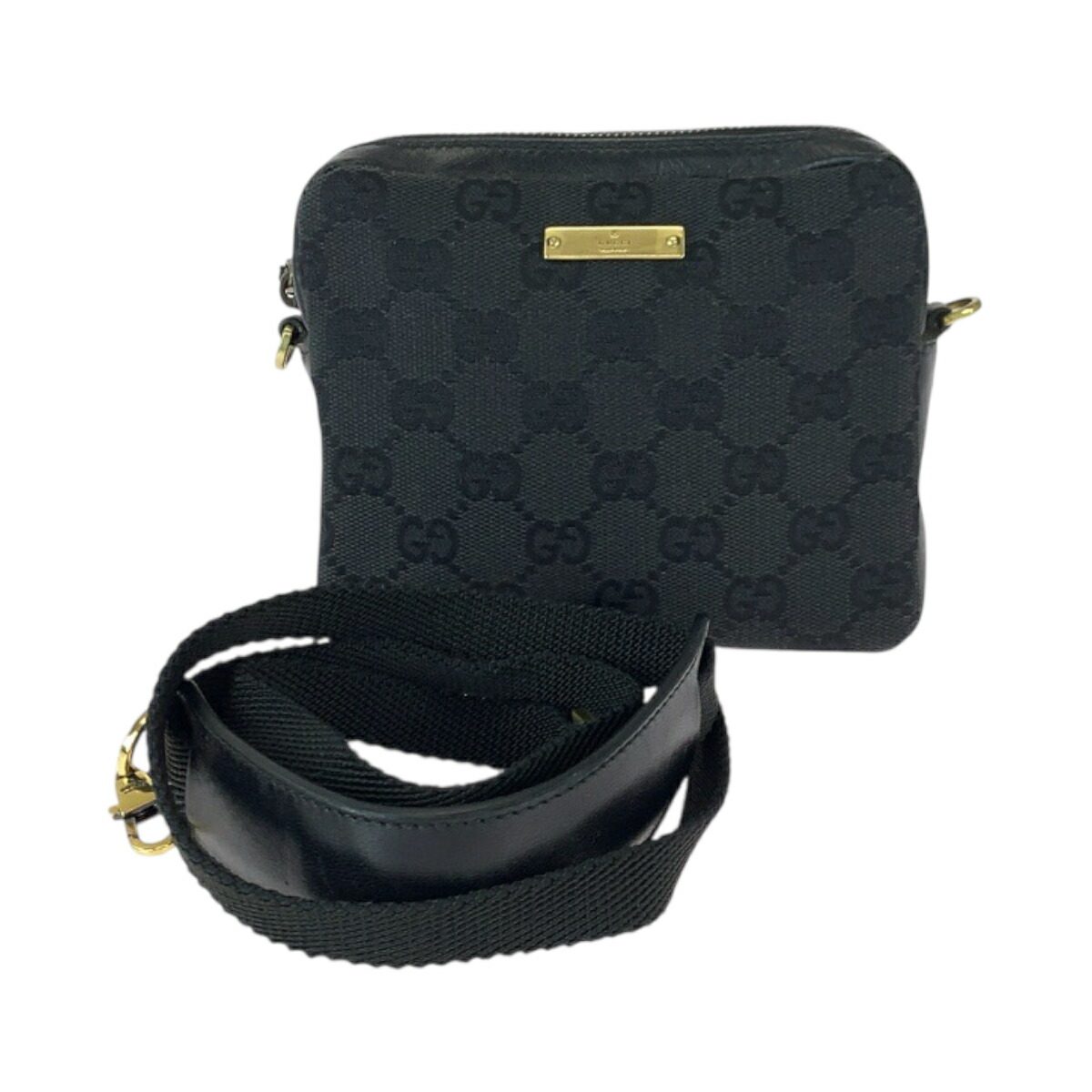 Gucci GG Canvas Leather Shoulder Bag