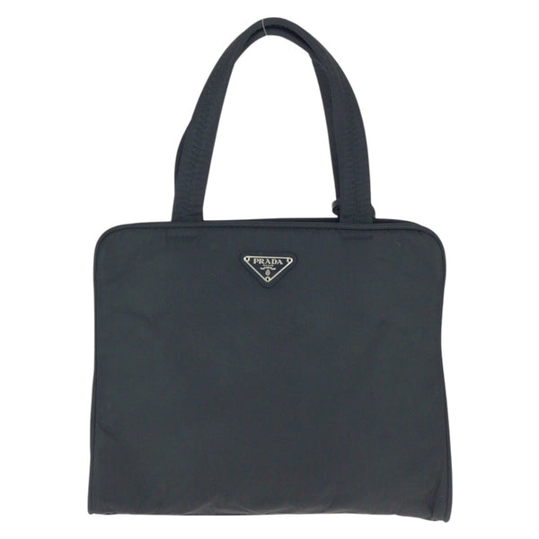 Prada Tessuto Triangle Logo Plate Nylon Tote Bag