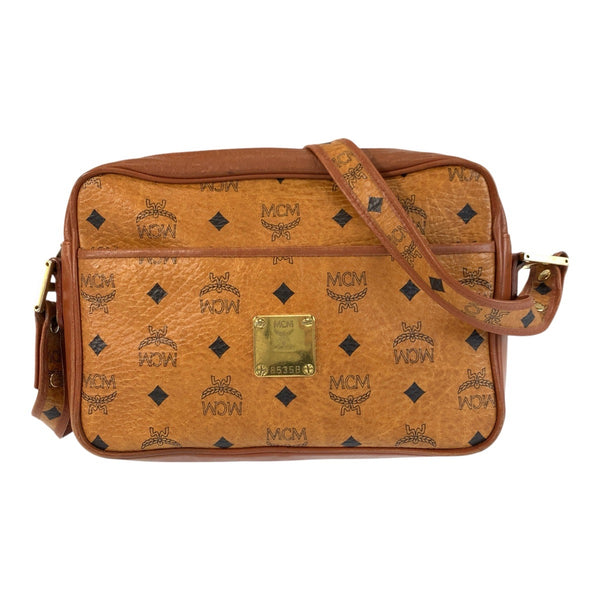 MCM Visetos Leather Shoulder Bag