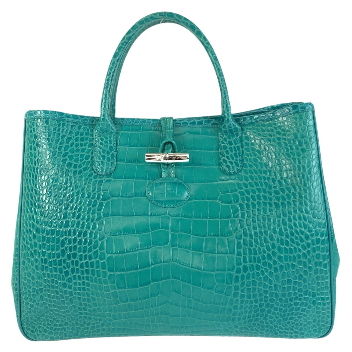 Longchamp Roseau Embossed Leather Tote Bag