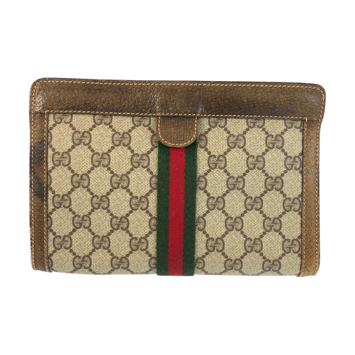 Gucci GG Plus Leather Clutch Bag
