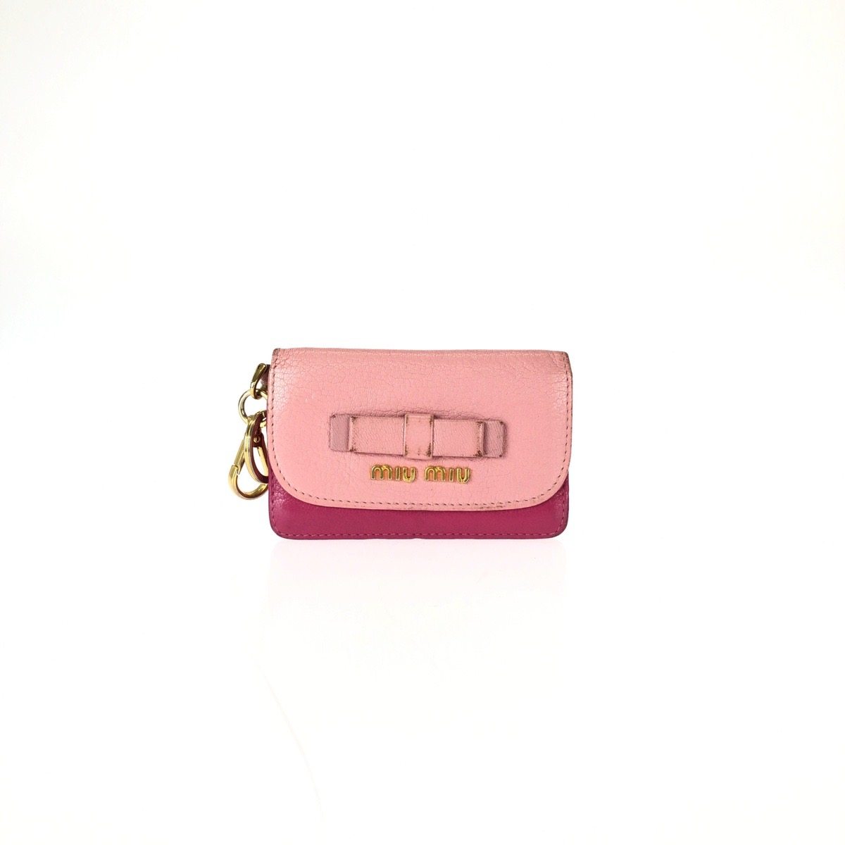 Miu Miu Madras Leather Card Case