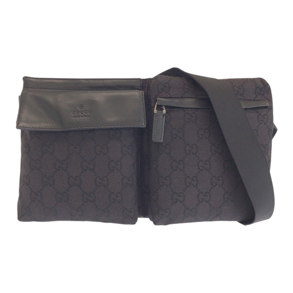 Gucci GG Canvas Leather Waist Bag