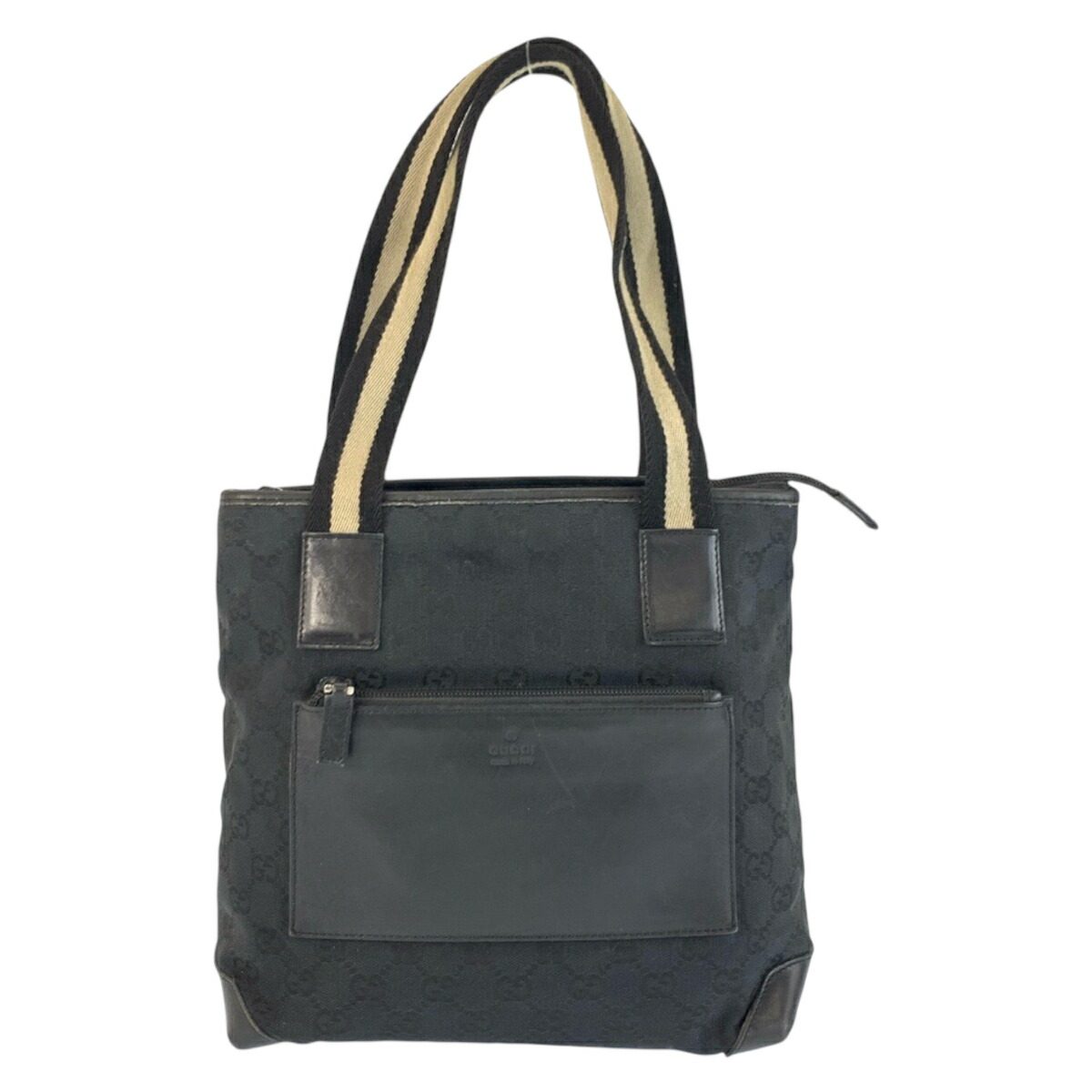 Gucci GG Canvas Leather Tote Bag